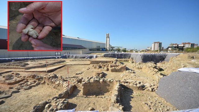 Yeşilova Höyüğünde Ege kültürlerine özgü bir heykel bulundu