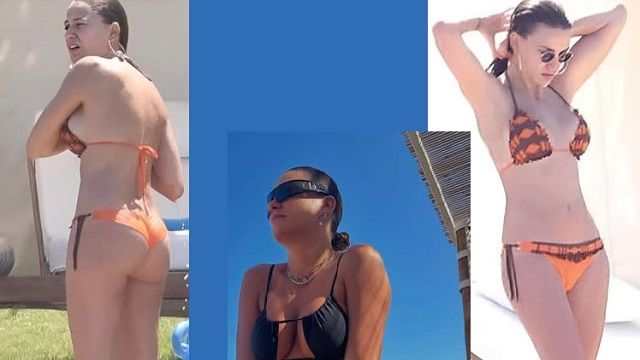 Serenay cesur pozlarıyla yine dikkat çekti
