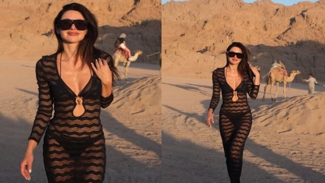 Nesrin Cavadzade Mısır'da mutluluk pozları verdi...