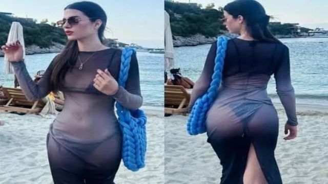 Deren Talu plajdan fotoğraflarını paylaştı