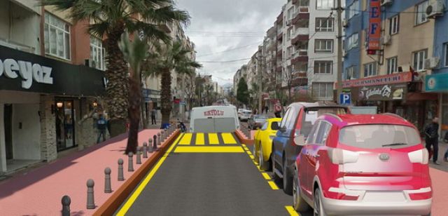 Akhisar'da Şehit Teğmen Tahir Ün caddesi yenileniyor...