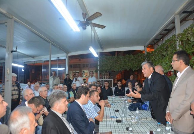 Balbay kahvehanede seçmenlerle buluştu