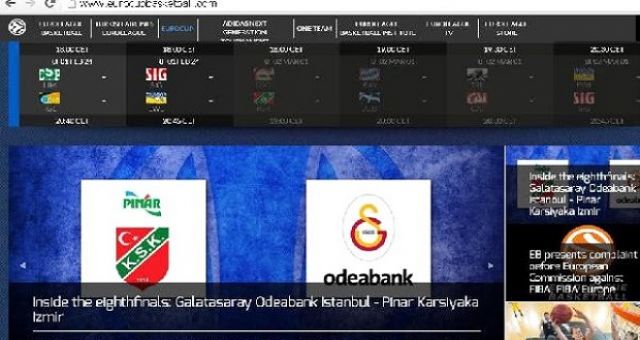 Pınar Karşıyaka-Galatasaray Odebank maçı Eurocup'ta manşet oldu!