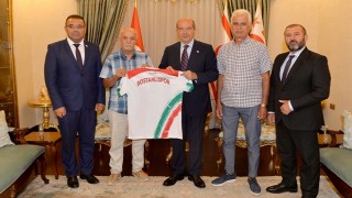 Bostanlıspor Başkanı Erboy, KKTC Cumhurbaşkanı ile görüştü