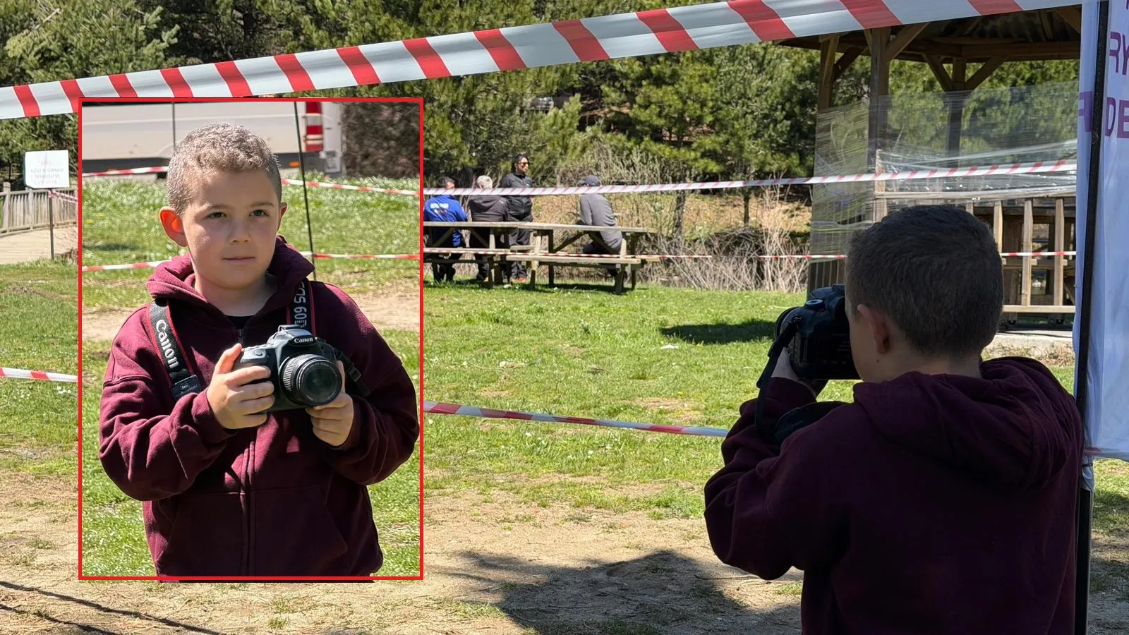 9 yaşında ama usta bir haber fotoğrafçısı... 